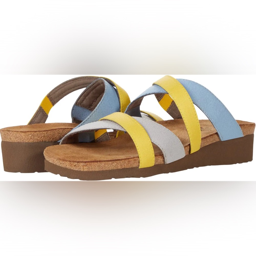 NEW NAOT Sandals 7 Roxana Slip On Slide Women’s Wedge EU 38 Stretch NIB